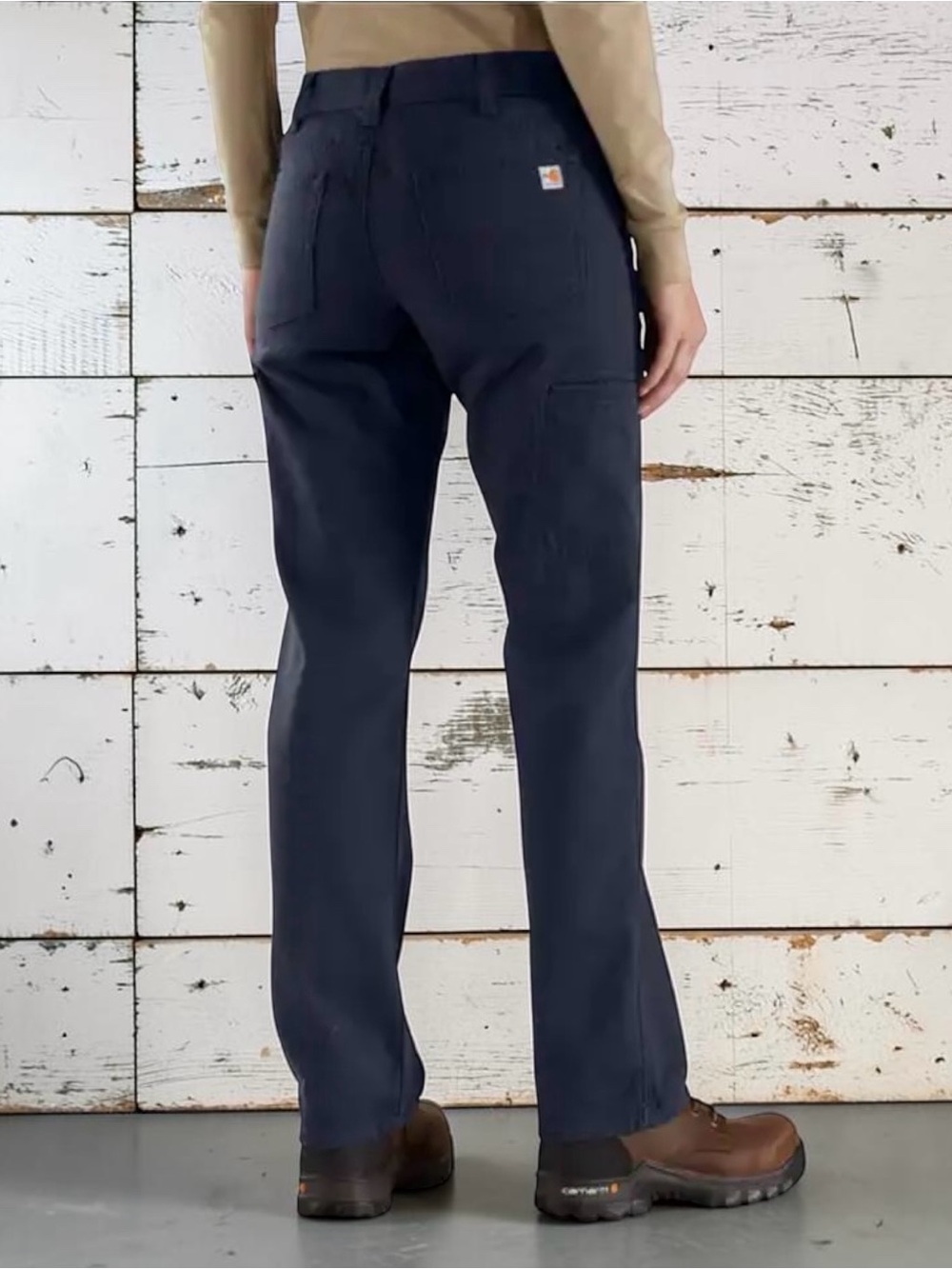 Carhartt FR Canvas Rugged Flex Pants Womens 10 Short Navy Fire Resistant Cat2